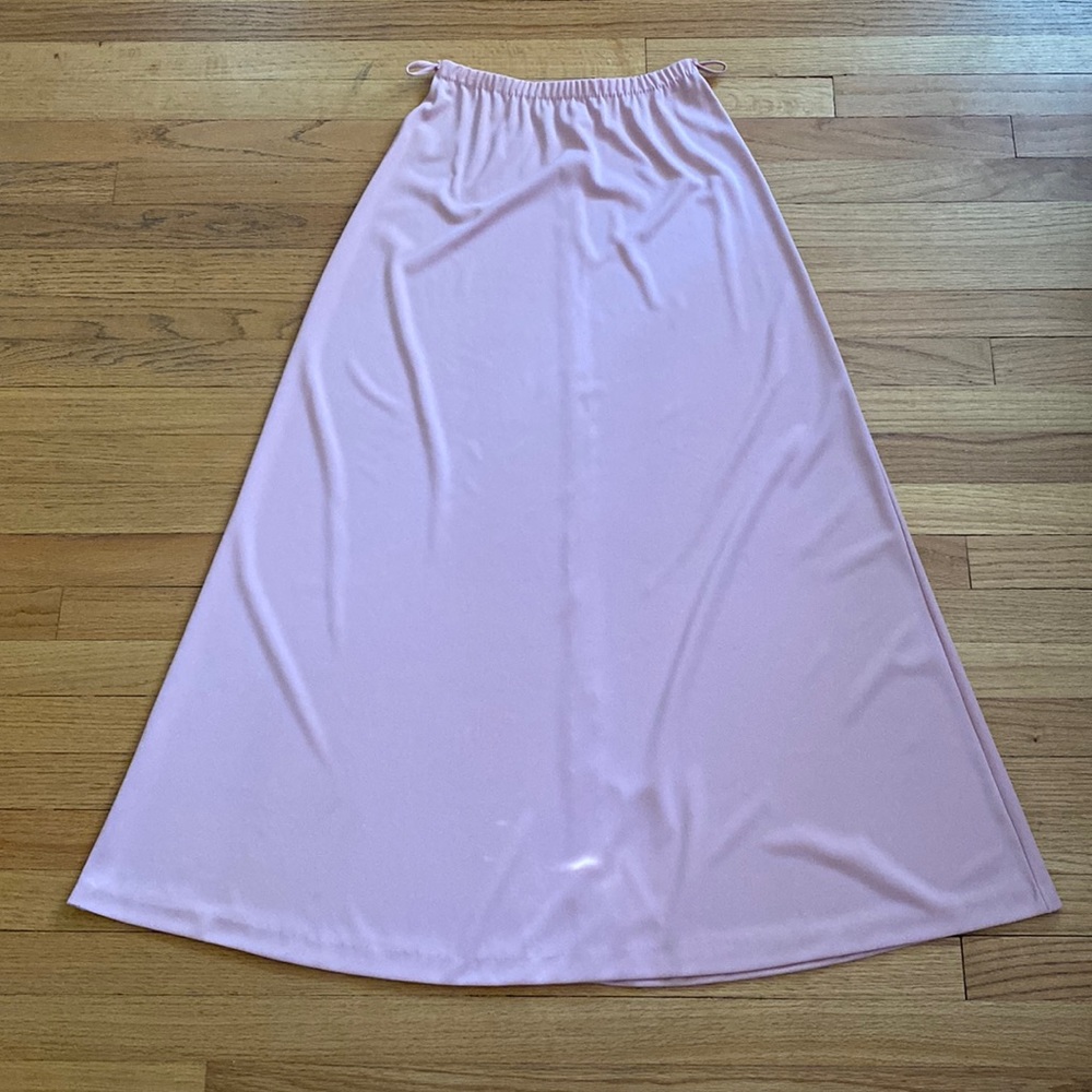 vintage light pink maxi skirt